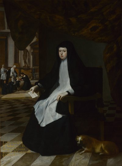 Regina Mariana di Spagna in lutto, 1666 da Juan Bautista Martinez Del Mazo