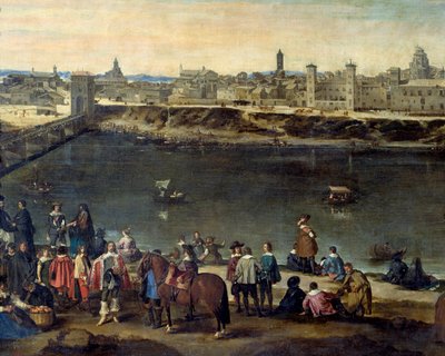 Veduta della città di Saragozza nel 1646 (dettaglio) da Juan Bautista Martinez Del Mazo