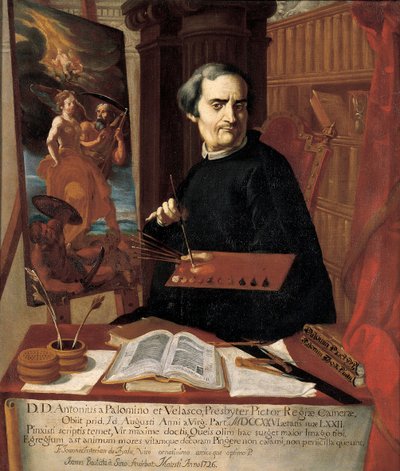 Ritratto di Acisclo Antonio Palomino de Castro y Velasco da Juan Bautista Simo