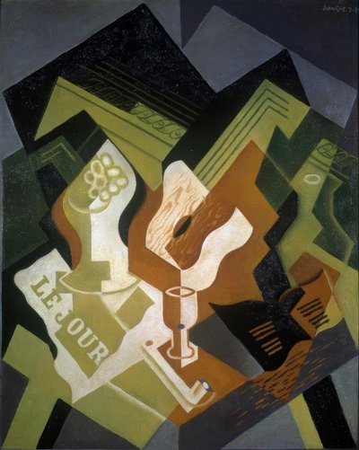 Chitarra e fruttiera da Juan Gris