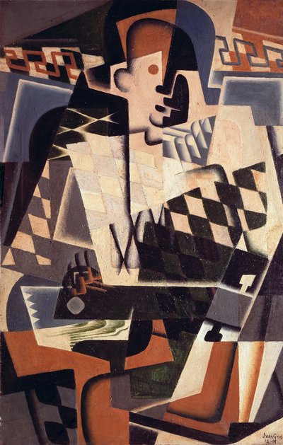 Arlecchino con una chitarra, 1917 da Juan Gris