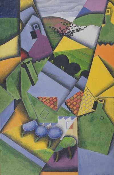 Paesaggio e case a Ceret da Juan Gris