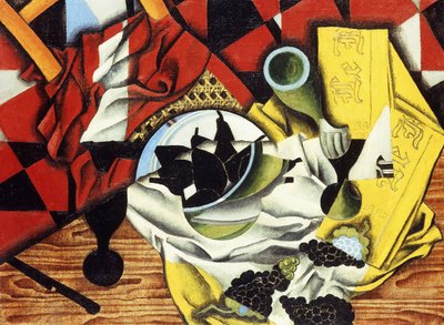 Pere e uva su un tavolo, 1913 da Juan Gris
