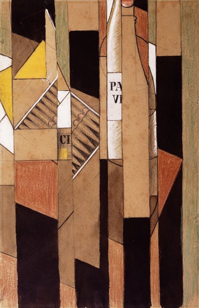 Natura Morta con Bottiglia e Sigari da Juan Gris