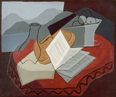 Violino davanti a una finestra aperta da Juan Gris