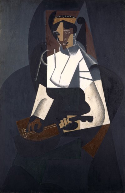 Donna con mandolino, dopo Corot, 1916 da Juan Gris