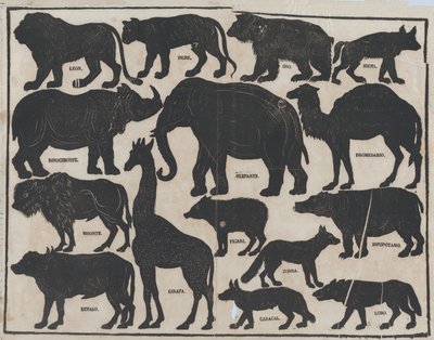 Foglio 5 di figure per burattini cinesi, ca. 1850-70 da Juan Llorens