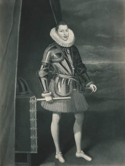 Filippo III in armatura, 1605, 1904 da Juan Pantoja de la Cruz
