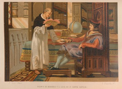 Vincent di Beauvais e San Luigi. Da: La scienza e i suoi uomini, 1879 da Juan Planella y Rodríguez