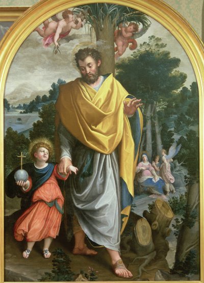 San Giuseppe che guida il Cristo bambino da Juan Sanchez Cotan