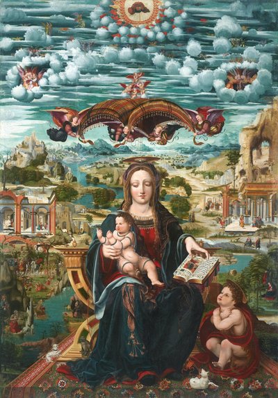 Vergine con Bambino e San Giovanni Bambino da Juan de Borgoña