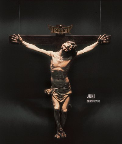 Crocifissione. Scultura di Juan de Juni (1507-1577). Scultura in legno. da Juan de Juni