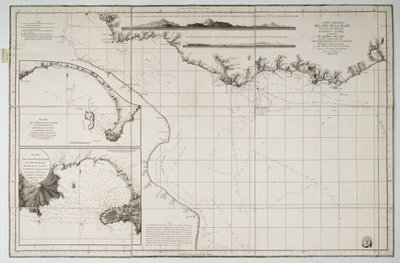 Carta del Sud America e della costa atlantica da Juan de Langara