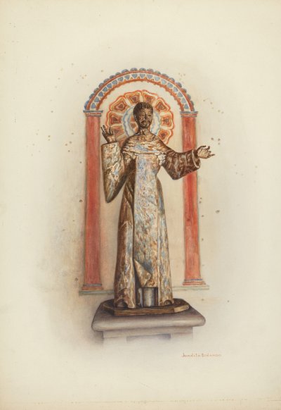 Statua di Santo probabilmente San Domenico da Juanita Donahoo
