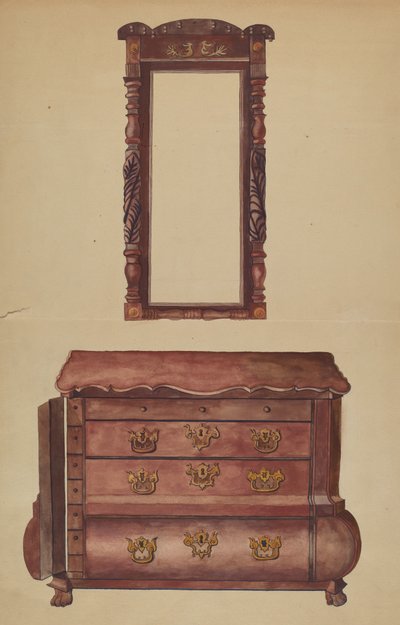 Cassetti e Specchio da Juanita Lantz