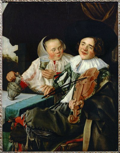 La joyeuse companie - allegra compagnia ... da Judith (attr. to) Leyster
