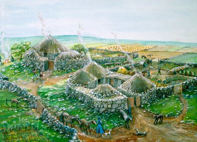 Villaggio antico di Chysauster, I-II secolo, c1990-2010 da Judith Dobie