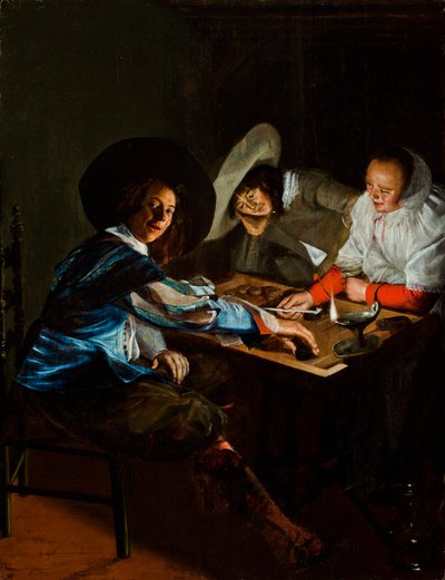 Una partita di Tric-Trac, c.1630 da Judith Leyster