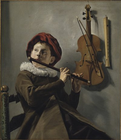 Ragazzo che Suona il Flauto, c.1630 da Judith Leyster