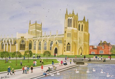Cattedrale di Bristol e College Green, 1989 da Judy Joel
