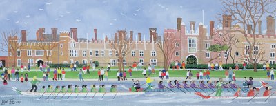 Gara di barche drago a Hampton Court, 1993 da Judy Joel