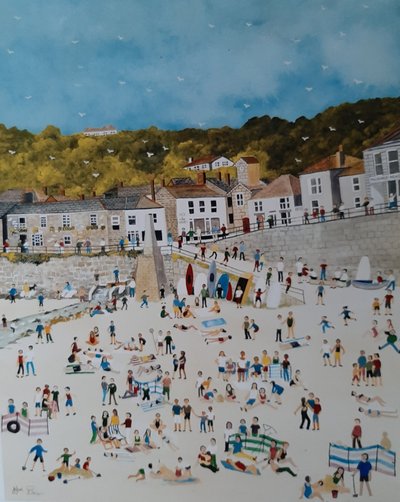 Spiaggia di Mousehole, 2018 da Judy Joel