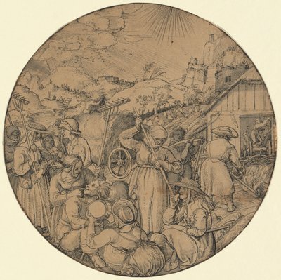 La raccolta del fieno (giugno) da Jörg Breu the Elder