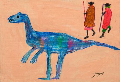 Passeggiata tribale del dinosauro blu da Jukyong Park
