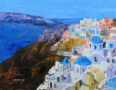Le cupole blu di Santorini da Jukyong Park