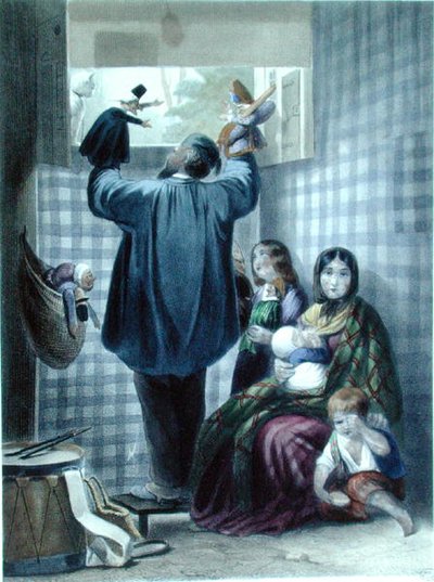Dietro le quinte di uno spettacolo di marionette di 