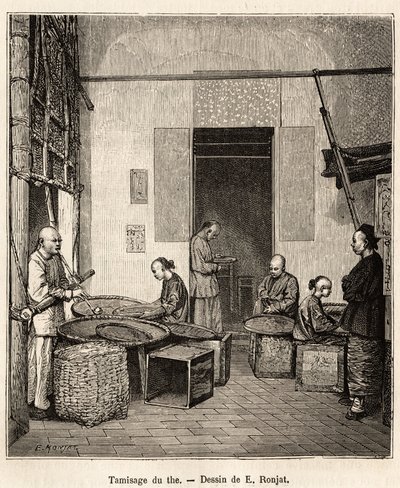 La setacciatura della polvere da sparo, per ordinare i granuli secondo la loro dimensione e qualità prima dell