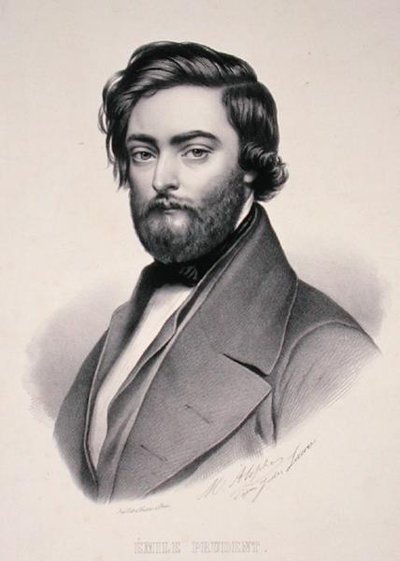 Ritratto di Emile Prudent (1817-63) inciso da Marie Alophe (1812-83) (litografia) da Jules (after) Laure