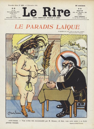 Un paradiso secolare. Illustrazione per Le Rire da Jules Abel Faivre
