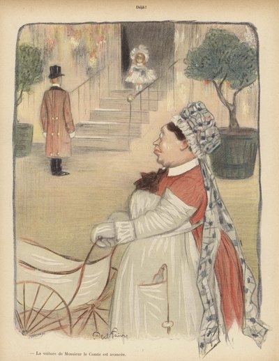 Già!: bambina che risponde alla porta da Jules Abel Faivre