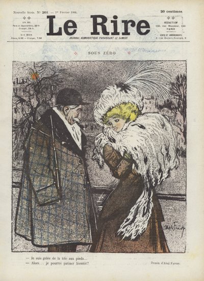 Sotto zero. Illustrazione per Le Rire da Jules Abel Faivre