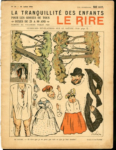 Copertina di The Laughter, numero 78, satirico a colori da Jules Abel Faivre