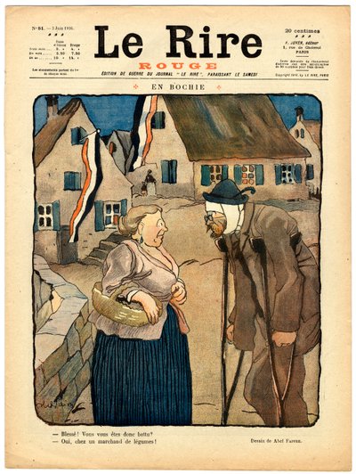 Copertina di The Red Laughter, Satirico a colori da Jules Abel Faivre