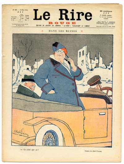 Copertina di The Red Laughter, satirico a colori da Jules Abel Faivre