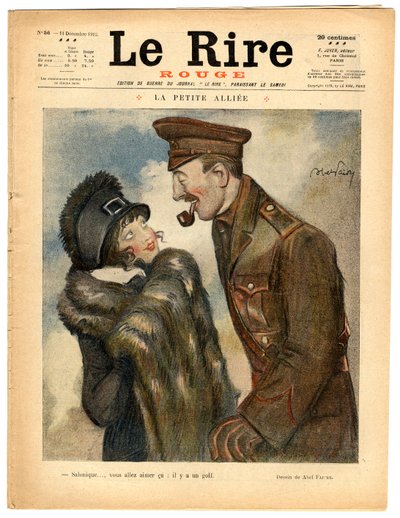 Copertina di The Red Laughter, satirico a colori da Jules Abel Faivre