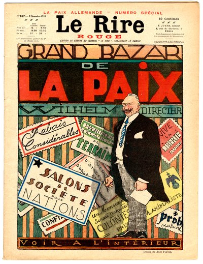Copertina di The Red Laughter, satirico a colori da Jules Abel Faivre