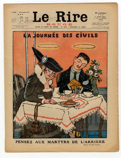Copertina di The Red Laughter, Satirico a colori da Jules Abel Faivre