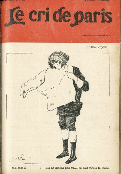 Illustrazione di Abel Faivre per la copertina di Le Cri de Paris da Jules Abel Faivre