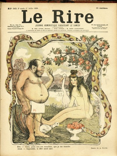 Illustrazione di Abel Faivre (1867-1945) per la Copertina di Le Rire, n. 243 da Jules Abel Faivre
