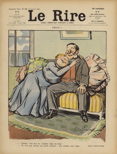 Amore! Illustrazione per Le Rire da Jules Abel Faivre