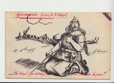 Cartolina, Satirico a colori da Jules Abel Faivre
