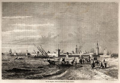 Veduta di Essaouira (ex Mogador) da Jules Achille Noel
