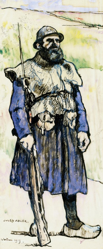 Soldato a Verdun da Jules Adler