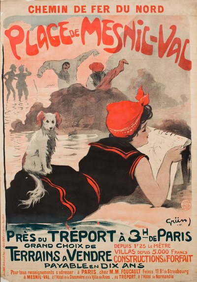 Chemin de fer du Nord. Spiaggia di Mesnil-Val, 1901 da Jules Alexandre Grün