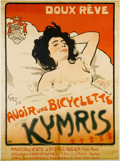 Doux rêve. Avoir une bicyclette Kymris, c. 1898 da Jules Alexandre Grün