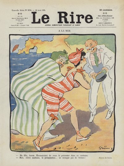 Al mare. Illustrazione per Le Rire da Jules Alexandre Gruen or Grun